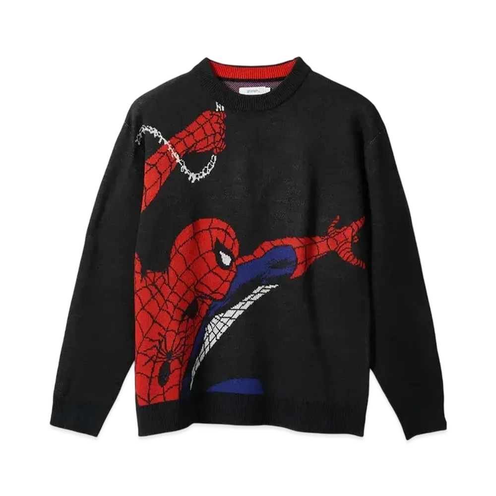graniph x Spider Man VS Venom Washable Jacquard Knit "Black"