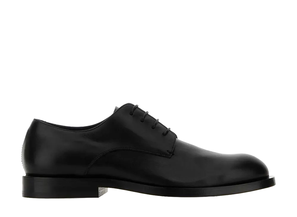 Jil Sander Leather Lace-Up Shoe "Black"
