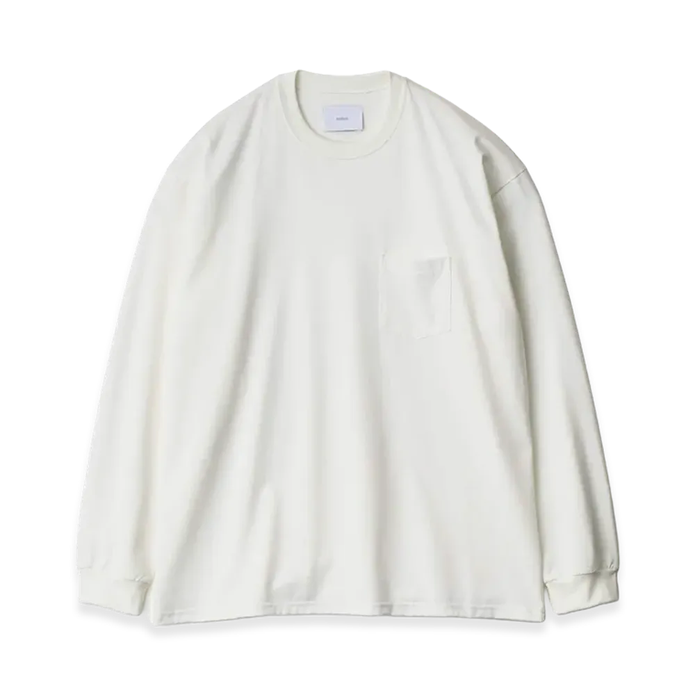 ssstein Supima Cotton Oversized Long Sleeve Pocket Tee "White"
