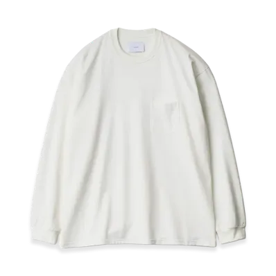 ssstein Supima Cotton Oversized Long Sleeve Pocket Tee "White"
