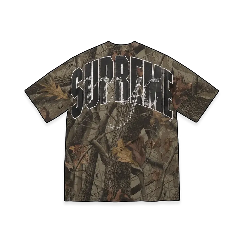 Supreme Rhinestone Script S/S Top "Realtree Hardwoods Camo"