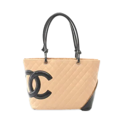 CHANEL Cambon Line Large Tote Bag GM "Beige/Black"