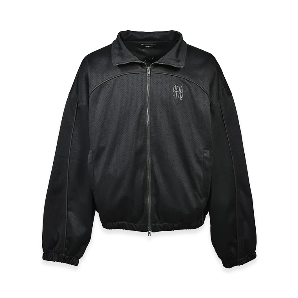 BREATH BH Logo Mesh Track Jacket "Black"