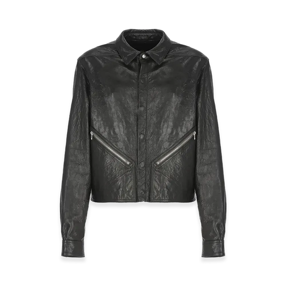 Rick Owens Alice Leather Jacket "Black"