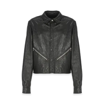 Rick Owens Alice Leather Jacket "Black"