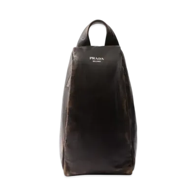 PRADA Nappa Leather Backpack "Dark Brown"