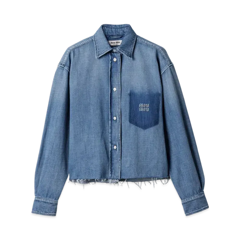 MIUMIU Women's Denim Shirt "Light Blue"