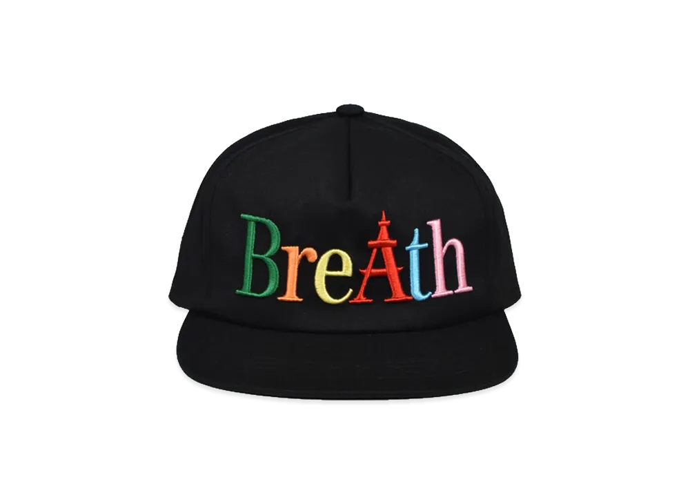 BREATH Rainbow Logo 5 Panel Cap "Black"