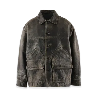 SAINT Mxxxxxx x Shermer Academy Leather Jacket Damage "Brown"