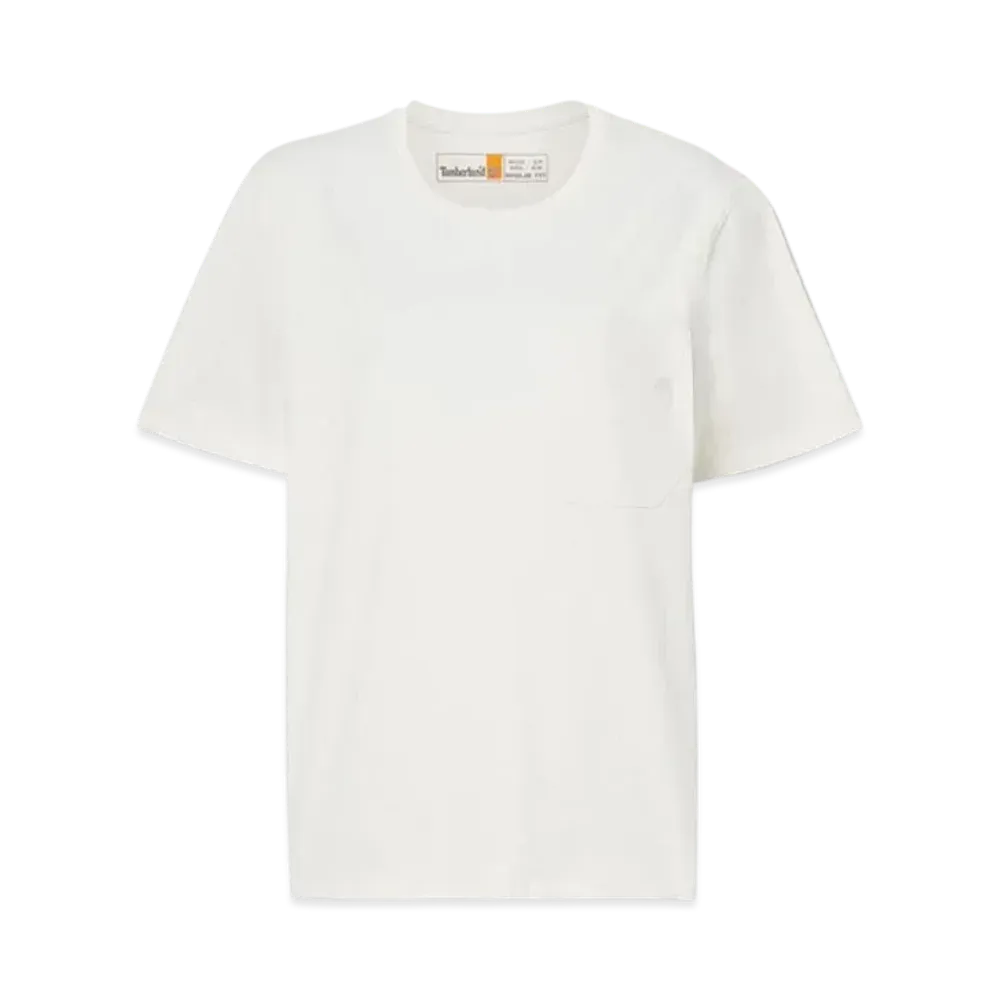 Timberland Ladies Short Sleeve Pocket Tee "White"
