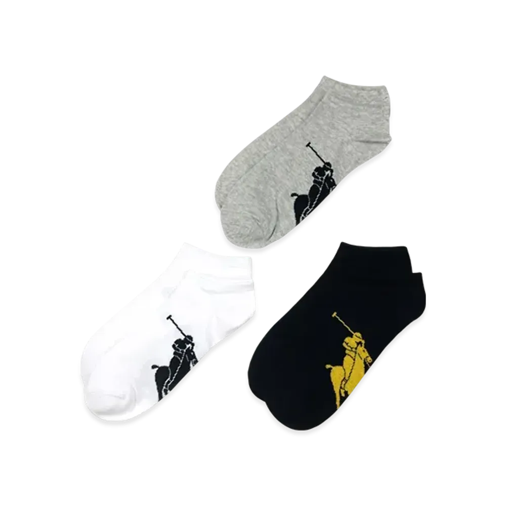 Polo Ralph Lauren 3 Pack Big Polo Sole Low Cut Socks "Mix"