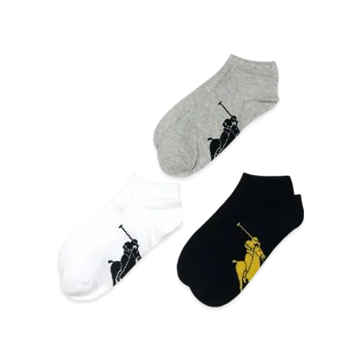 Polo Ralph Lauren 3 Pack Big Polo Sole Low Cut Socks "Mix"
