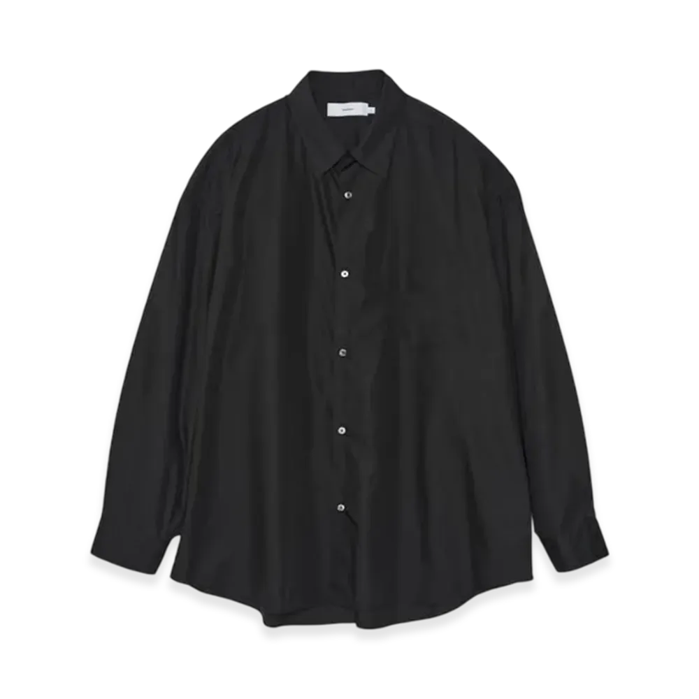 Graphpaper Broad L/S Oversized Regular Collar Shirt "Black"