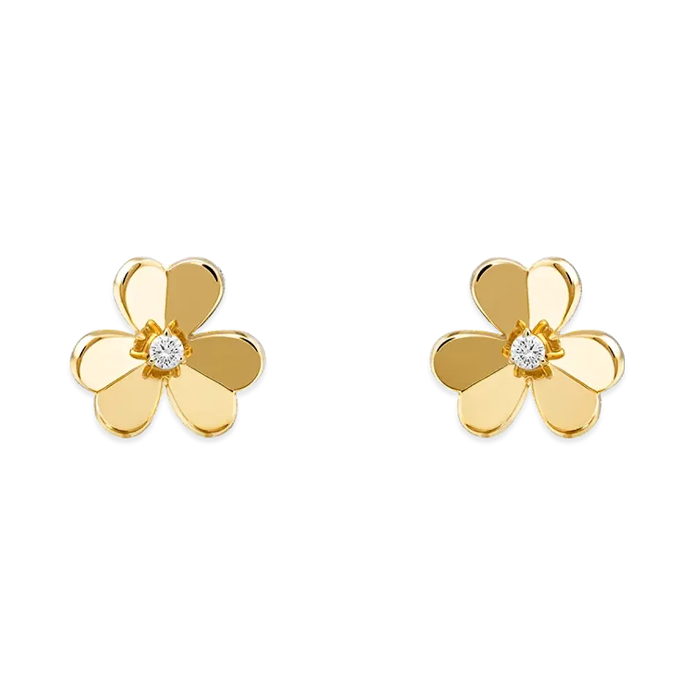 Van Cleef & Arpels Frivole earrings small model "18K Yellow gold/Diamond"