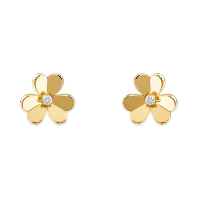 Van Cleef & Arpels Frivole earrings small model "18K Yellow gold/Diamond"