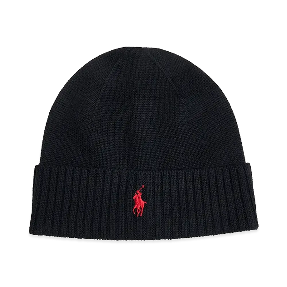 Ralph Lauren Wool Beanie Hat "Black"