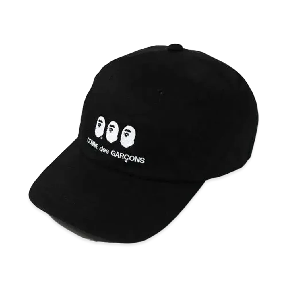 A BATHING APE CDG OSAKA PANEL CAP "Black"