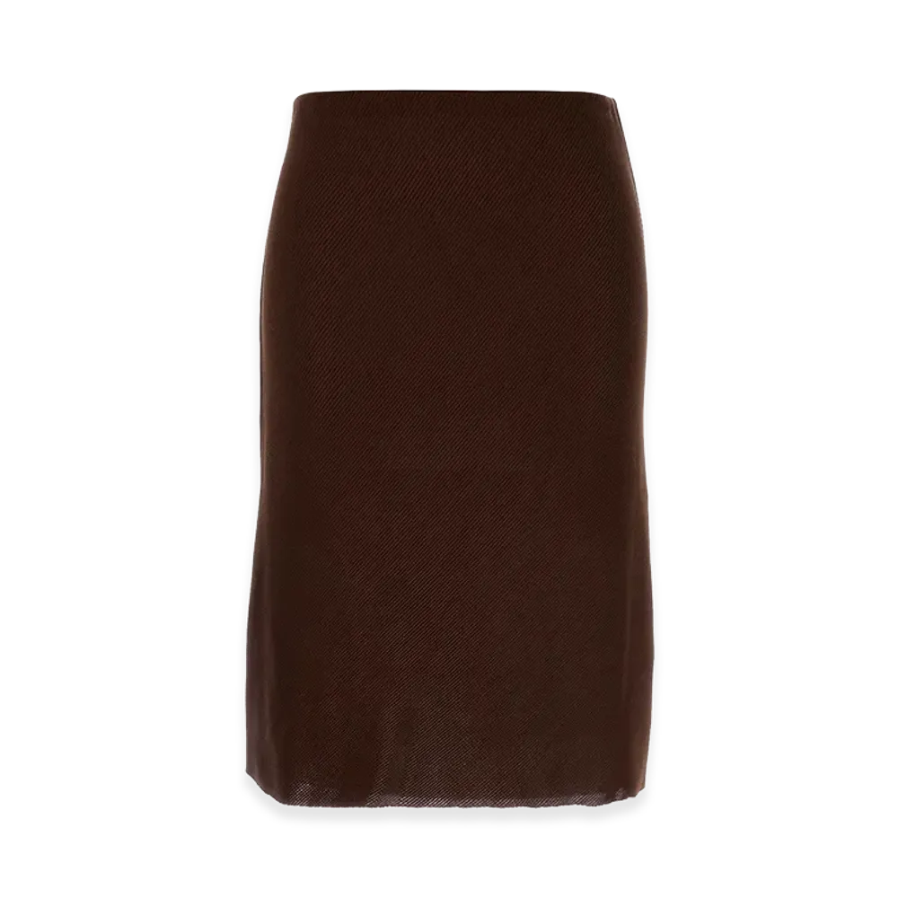 MIU MIU Women's Silk Skirt "Brown"