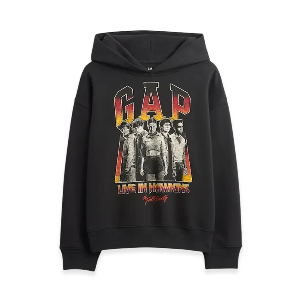 Gap x Stranger Things VintageSoft Graphic Hoodie (Kids) "Moonless Night"