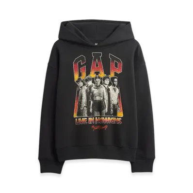 Gap x Stranger Things VintageSoft Graphic Hoodie (Kids) "Moonless Night"