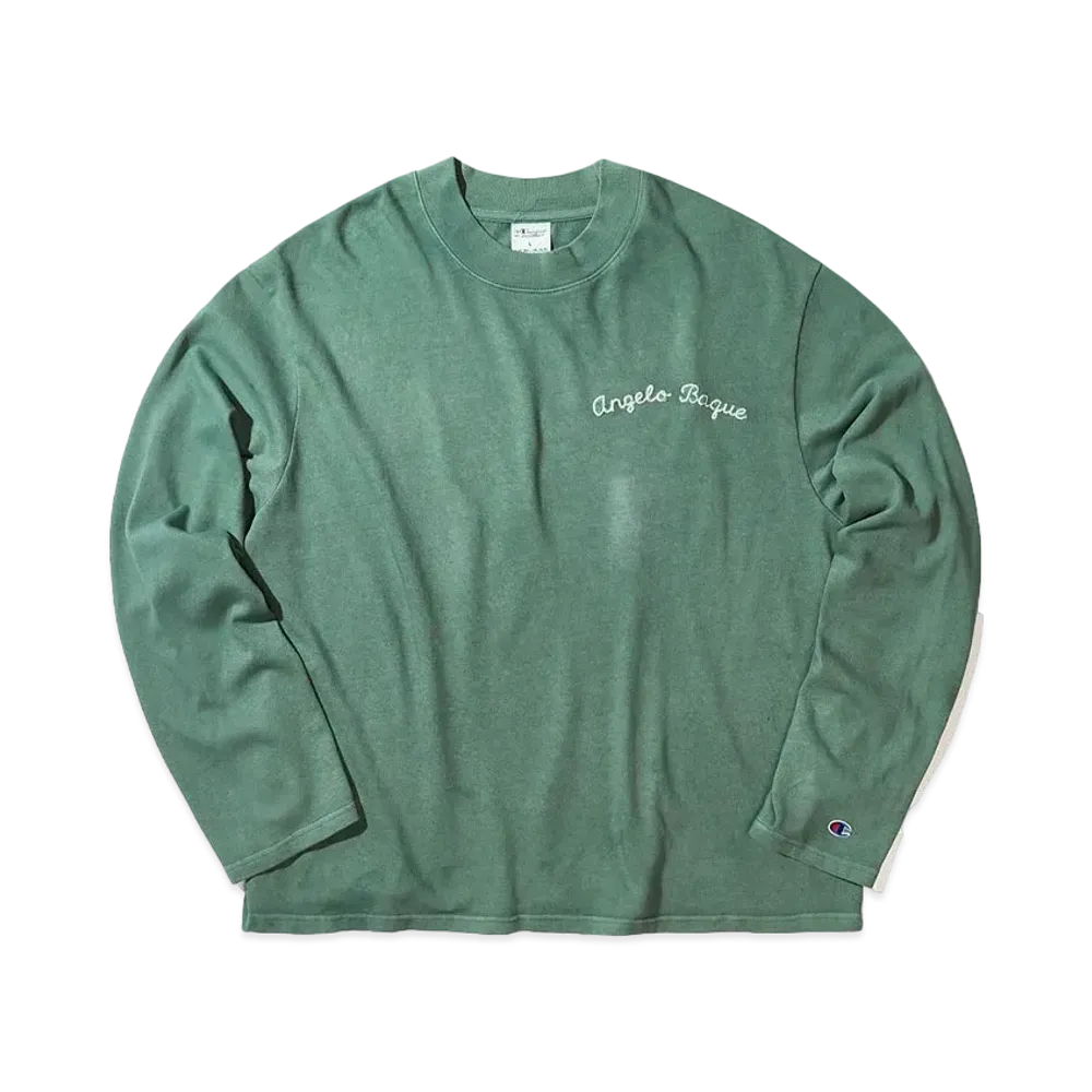 Champion x Angelo Baque Mock Neck Long Sleeve T-Shirt "Green"