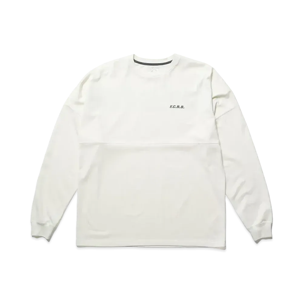 F.C.REAL BRISTOL Big Logo L/S Baggy Tee "Off White"