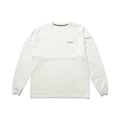 F.C.REAL BRISTOL Big Logo L/S Baggy Tee "Off White"