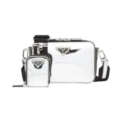 PRADA Brique Leather Bag "Silver"