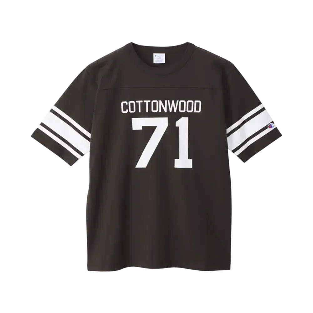 Champion Large Size Short Sleeve Football T-Shirt 25SS "Off Black"