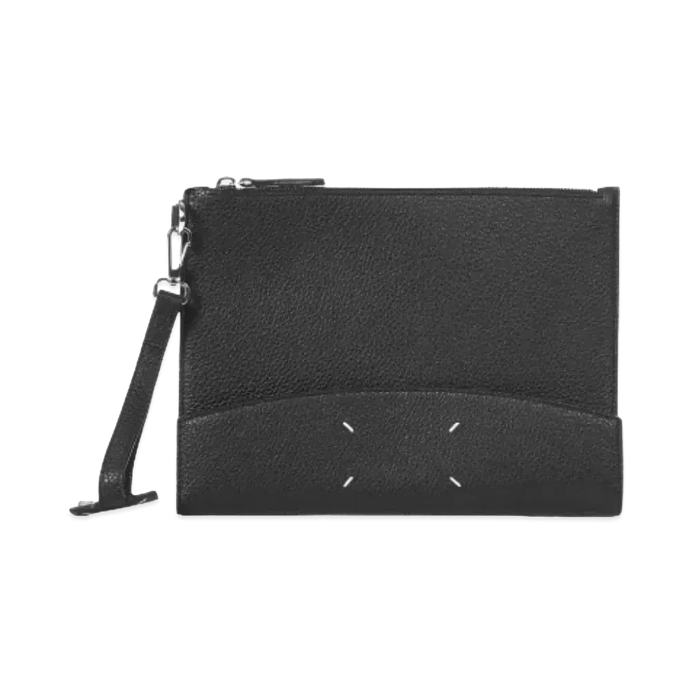 Maison Margiela Calfskin Four Stitches Handle Pouch "Black"