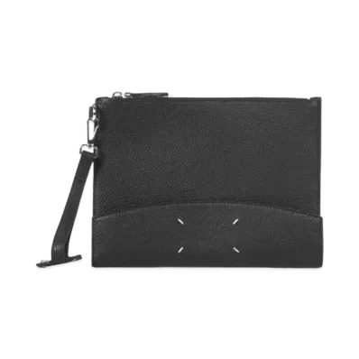 Maison Margiela Calfskin Four Stitches Handle Pouch "Black"