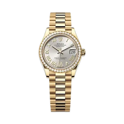 ROLEX Datejust 31mm Yellow Gold Diamond 278288RBR "Silver"