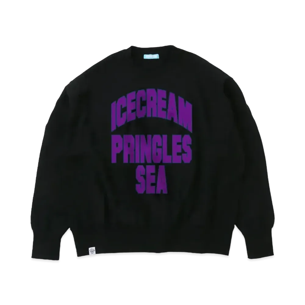 WIND AND SEA x ICECREAM x PRINGLES Cotton Sweatshirt "Black"