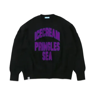 WIND AND SEA x ICECREAM x PRINGLES Cotton Sweatshirt "Black"