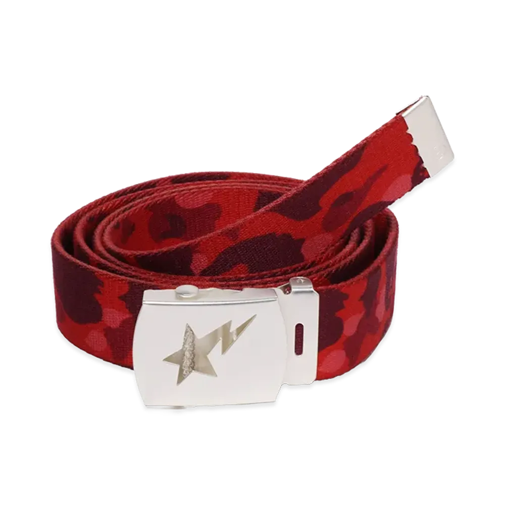 A BATHING APE Sta GI Belt "Red"