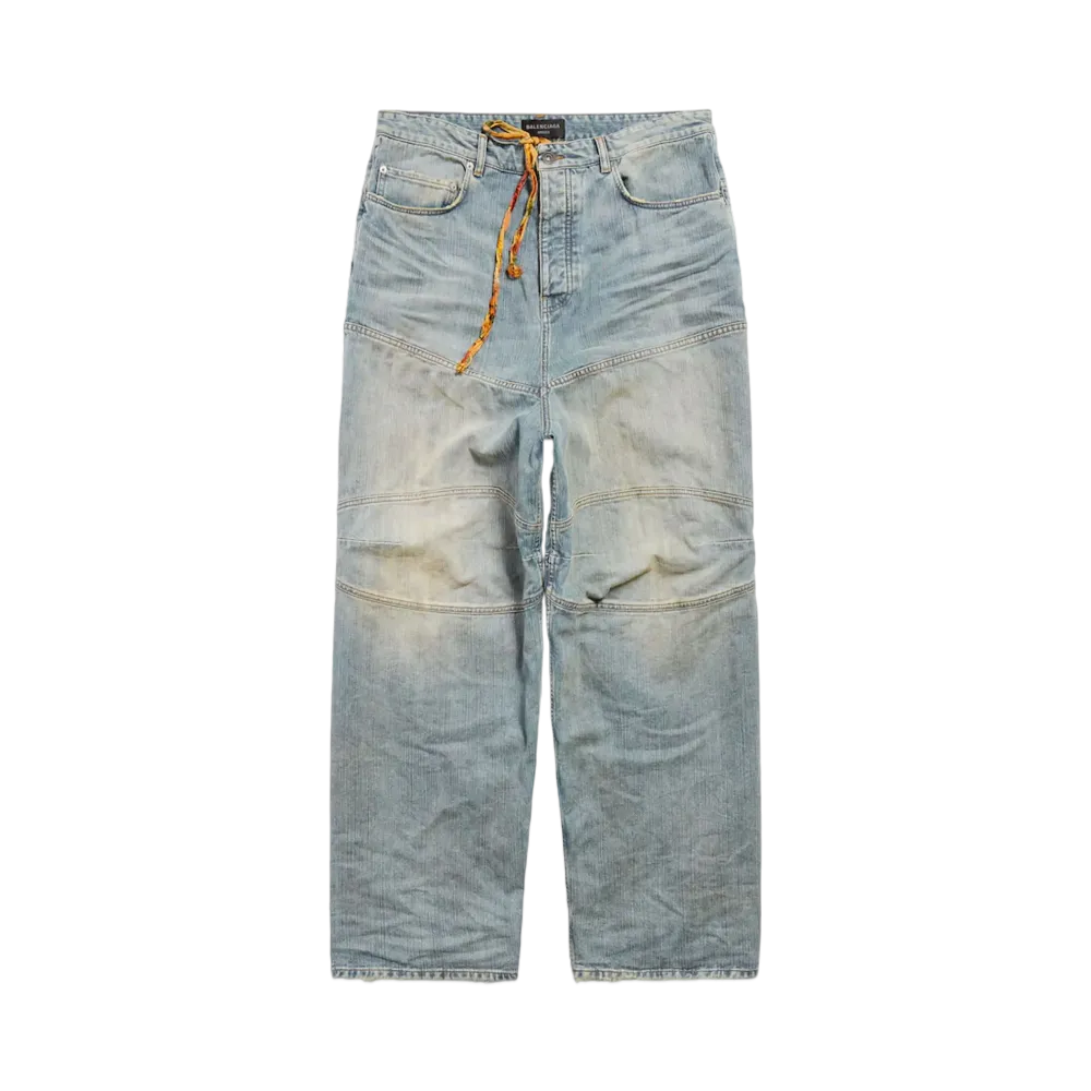 BALENCIAGA Men's George V Baggy Pants "Light Blue"