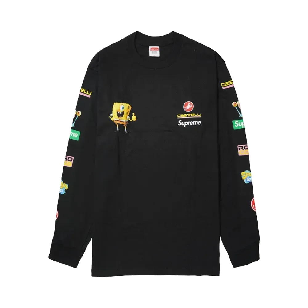 Supreme x SpongeBob Castelli Racing L/S Tee "Black"
