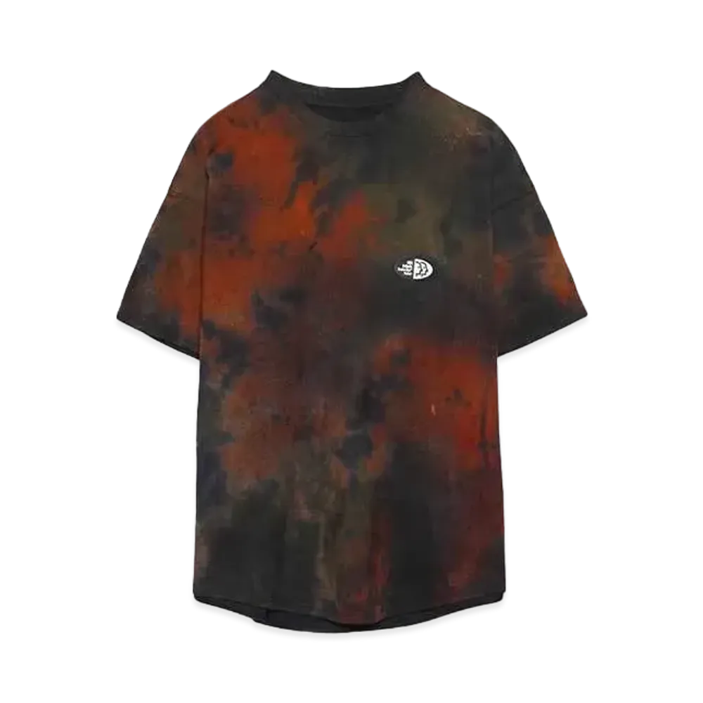 HOMBRE Nino TIE DYE S/S TEE "BLACK / ORANGE"