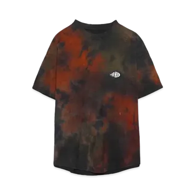 HOMBRE Nino TIE DYE S/S TEE "BLACK / ORANGE"