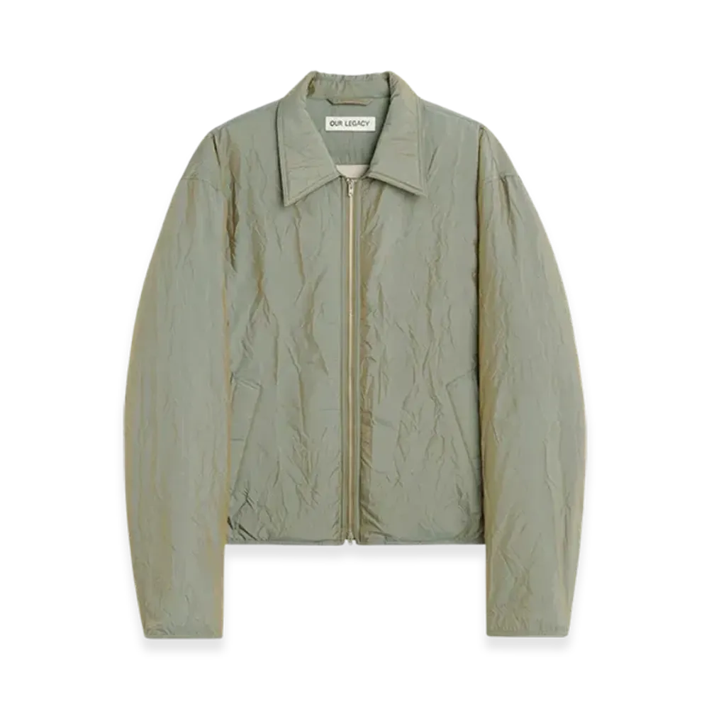 OUR LEGACY Slight Jacket "Shining Olive Crinkle Solaro"