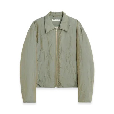OUR LEGACY Slight Jacket "Shining Olive Crinkle Solaro"