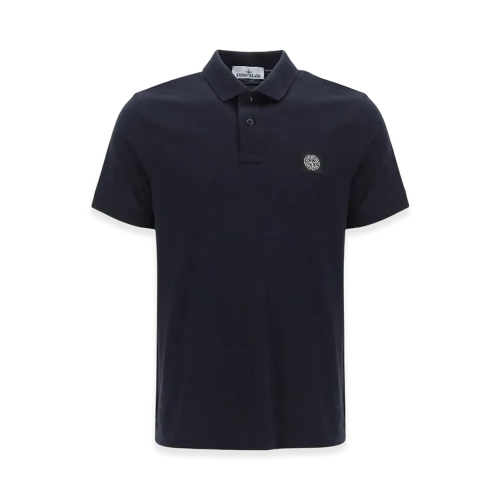 Stone Island 2SC17 Stretch Cotton Pique Polo Shirt - 24SS "Navy Blue"