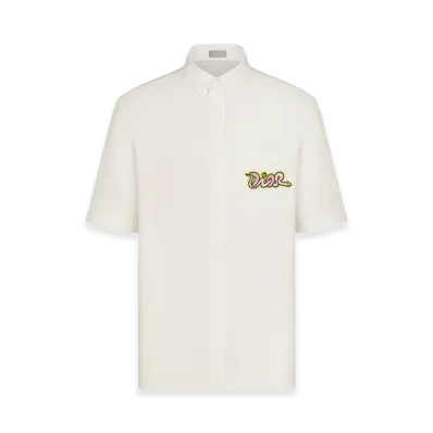Dior x Kaws Cotton Twill Short-Sleeved Shirt "Off White"