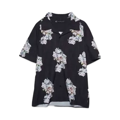 A GOOD BAD INFLUENCE SKULL ROSE S/S SHIRT "BLACK"