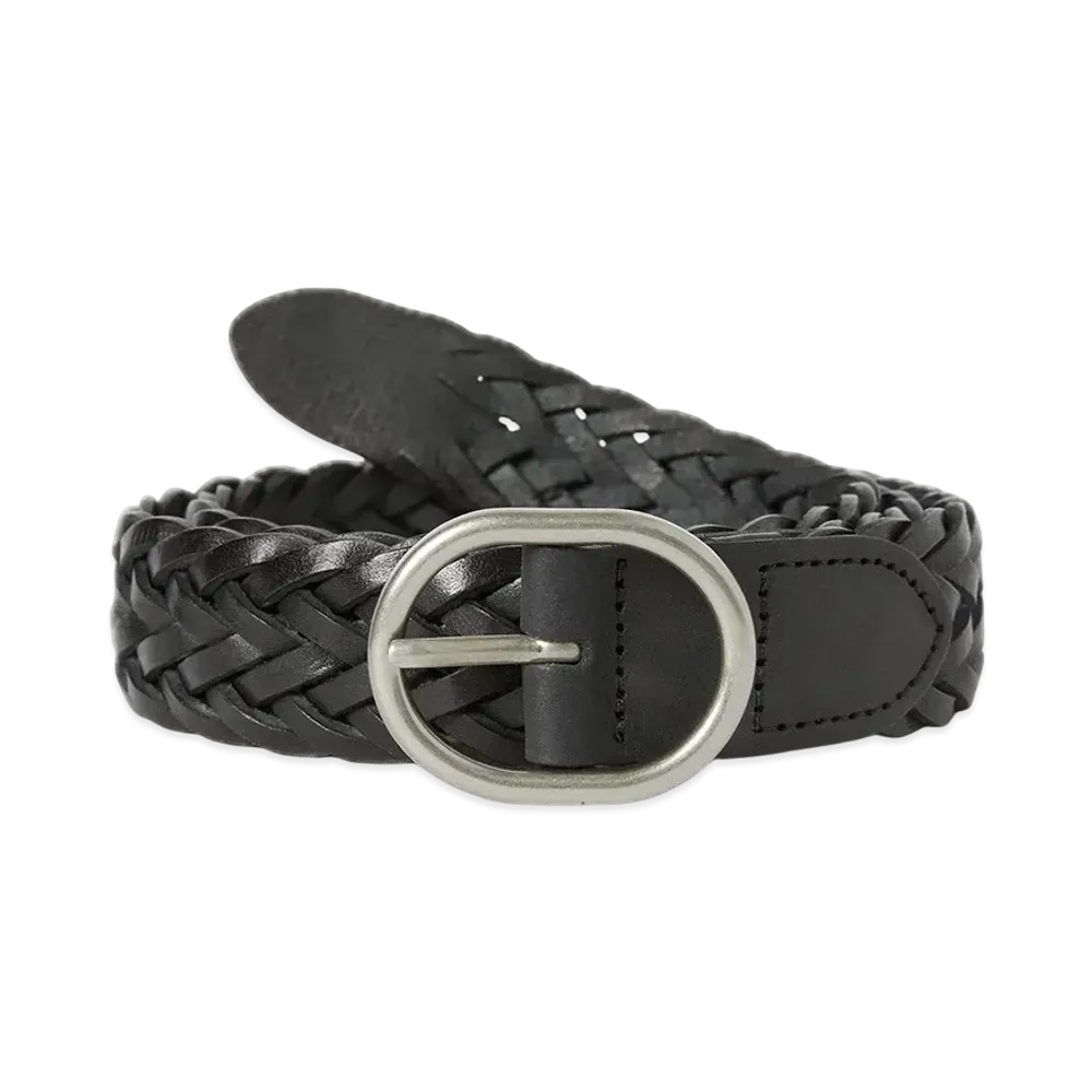 thisisneverthat Leather Mesh Belt "Black"