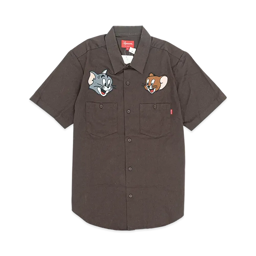 Supreme Tom & Jerry S/S Work Shirt "Brown"