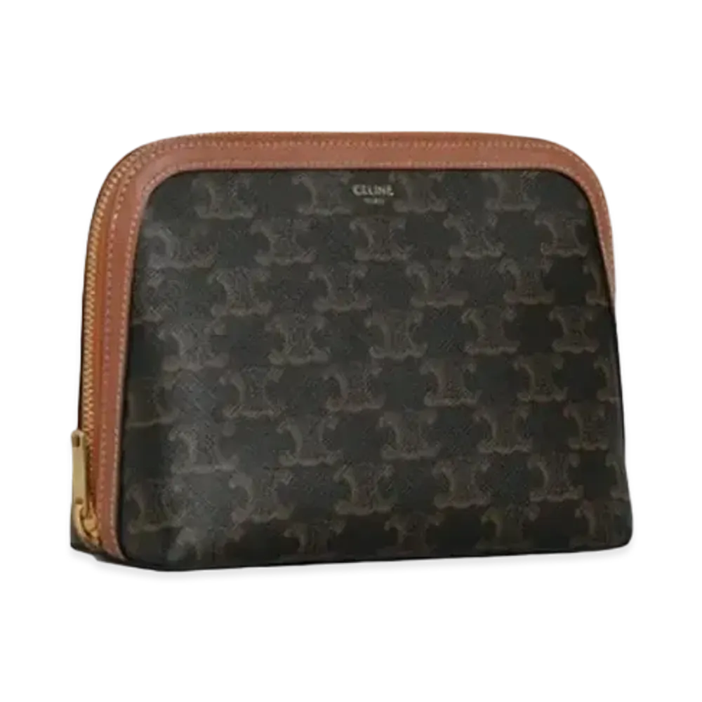 CELINE Medium Chain Bag in Triomphe Canvas "Tan"