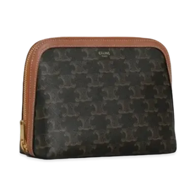 CELINE Medium Chain Bag in Triomphe Canvas "Tan"