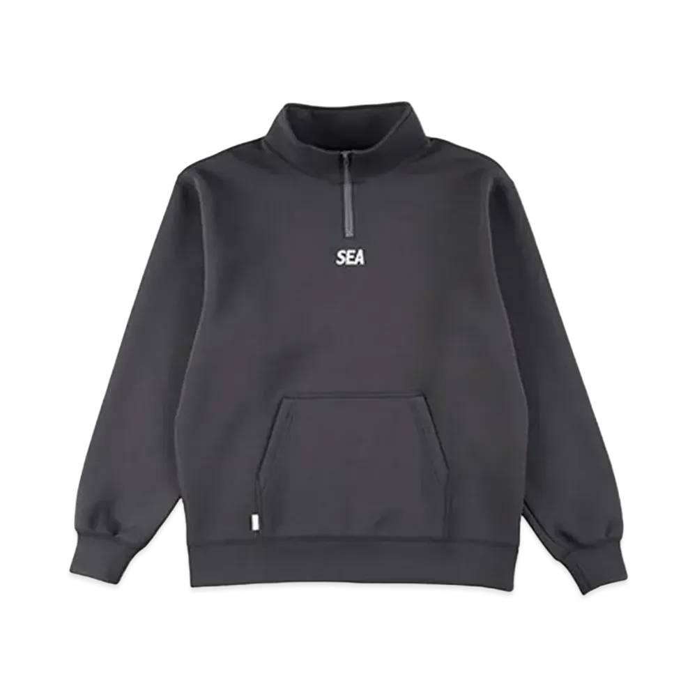 WIND AND SEA WDS-ES Cardboard Half Zip Tops "Charcoal"