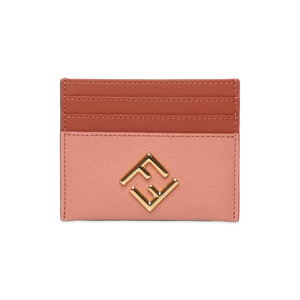 FENDI Women's FF Diamonds Card Holder "Rose"